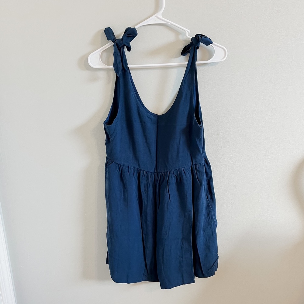 Pink Lily Navy Romper